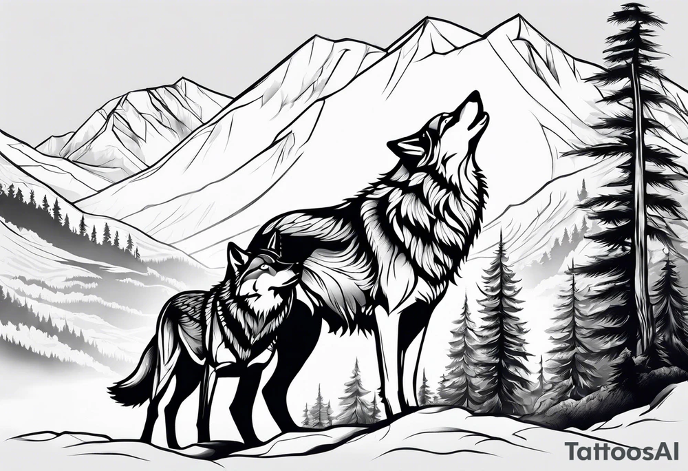 Wolves tattoo idea