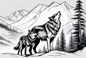 Wolves tattoo idea
