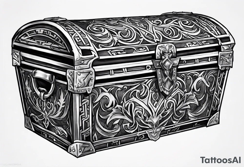 Make a viking chest tattoo use the triple horns tattoo idea