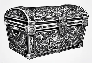 Make a viking chest tattoo use the triple horns tattoo idea