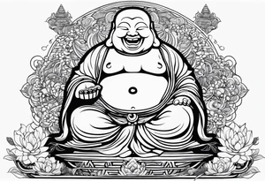 laughing Buddha tattoo idea