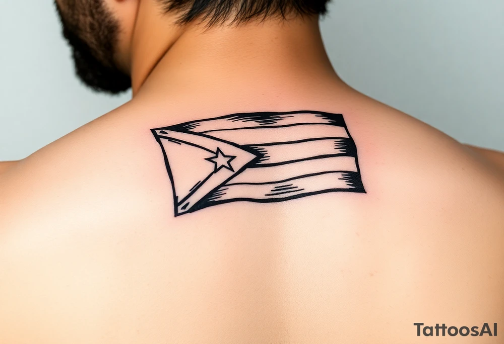 Puerto Rico flag island tattoo idea