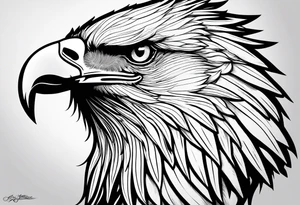 tattoo featuring an eagle, aggressive, possibly incorporate Irish imagery tattoo idea