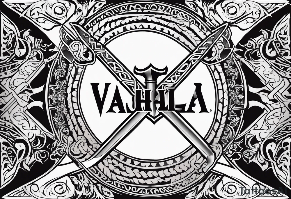 Viking sword Valhalla sheild tattoo idea
