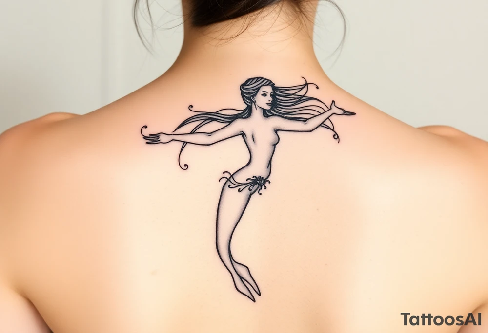 Freediving Woman tattoo idea