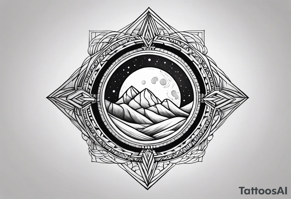 sacred moon tattoo idea