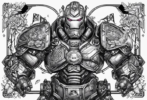 Robotic Cyber criminal tattoo idea