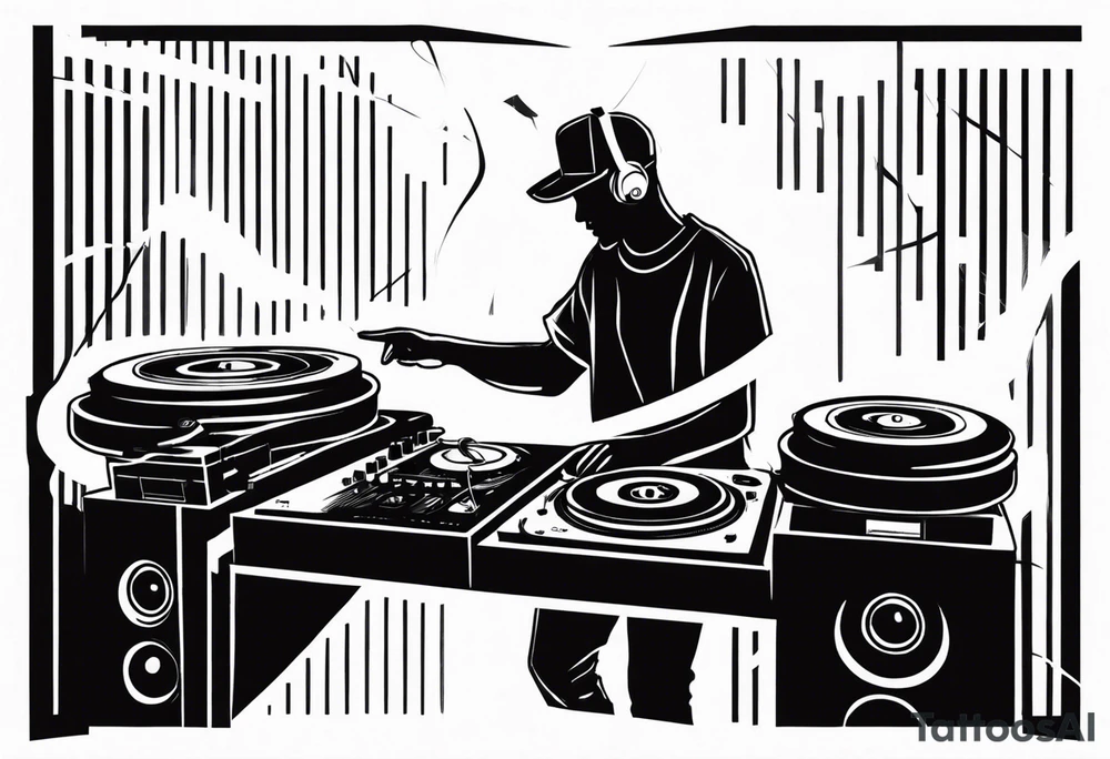 dj text tattoo idea