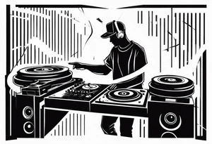 dj text tattoo idea