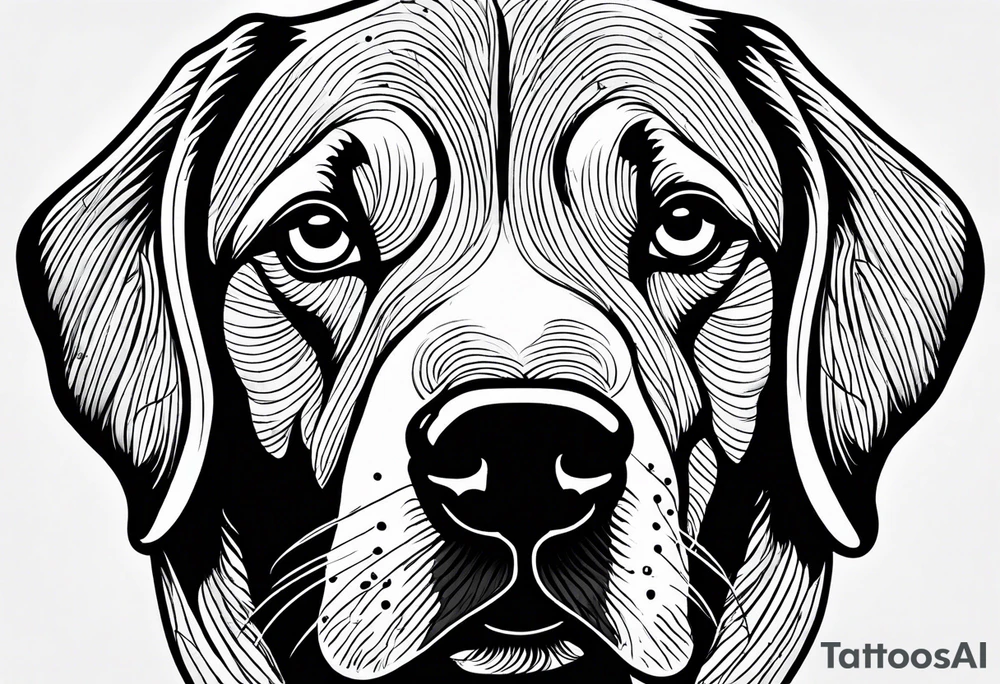 Fineline dog tattoo idea