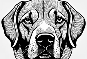 Fineline dog tattoo idea