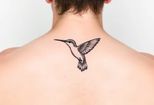 Small memorial tattoo with hummingbird for mom tattoo idea