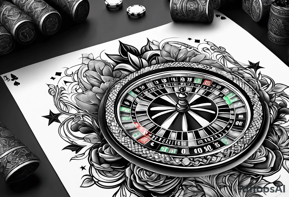bet on me with gambling background tattoo idea