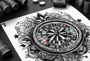 bet on me with gambling background tattoo idea