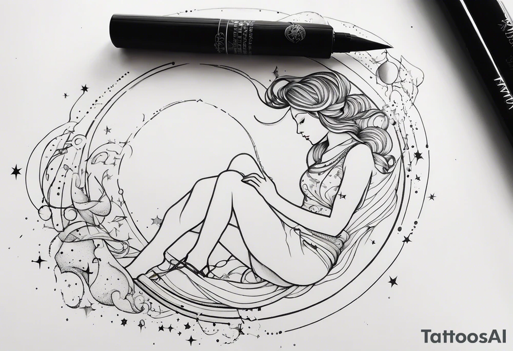 Aquarius constellation tattoo idea