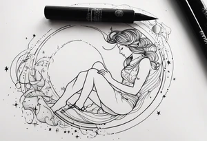 Aquarius constellation tattoo idea