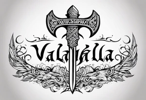 Valhalla viking 
Sword shield tattoo idea