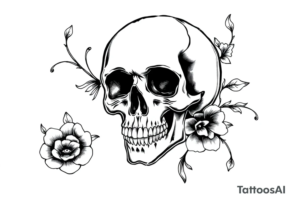 Gothic, skull tattoo idea