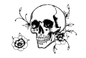 Gothic, skull tattoo idea