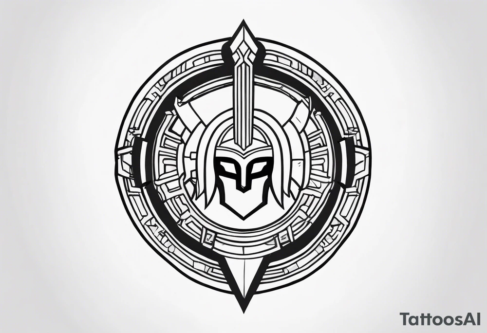 Ancient spartan symbol tattoo tattoo idea