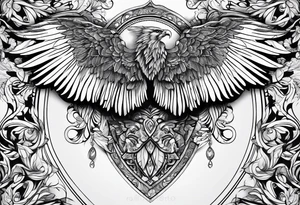 Wings with number 22 tattoo idea