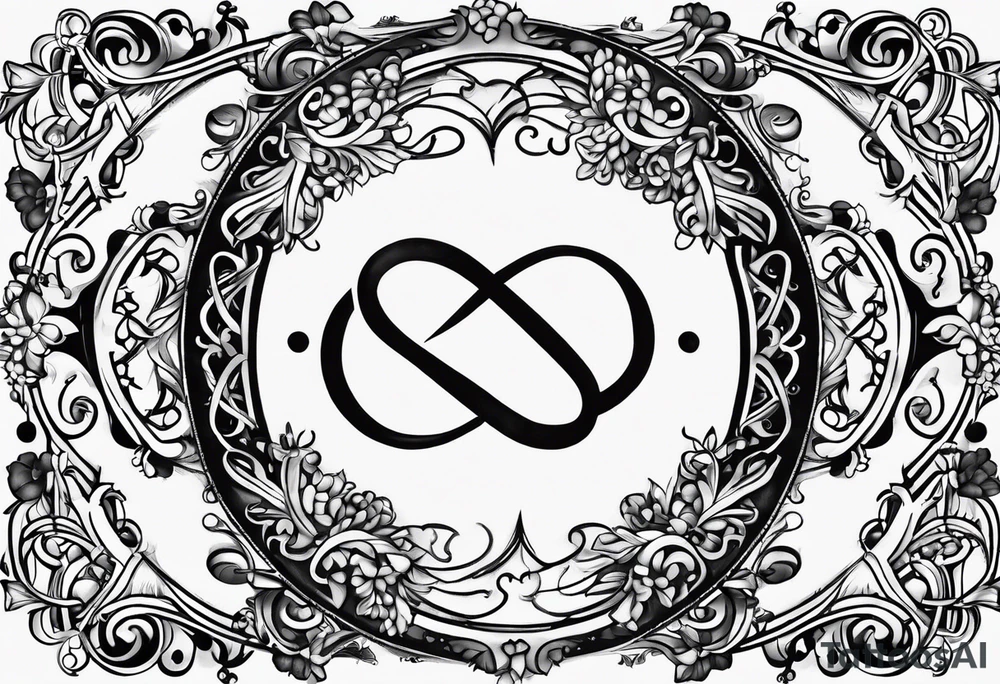 Infinity sign for spouses tattoo idea