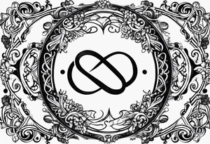 Infinity sign for spouses tattoo idea