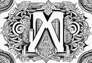 Create a Fine Line tattoo made out of three letter M’s and very pretty tattoo idea