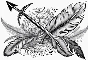 arrow with feather tattoo idea