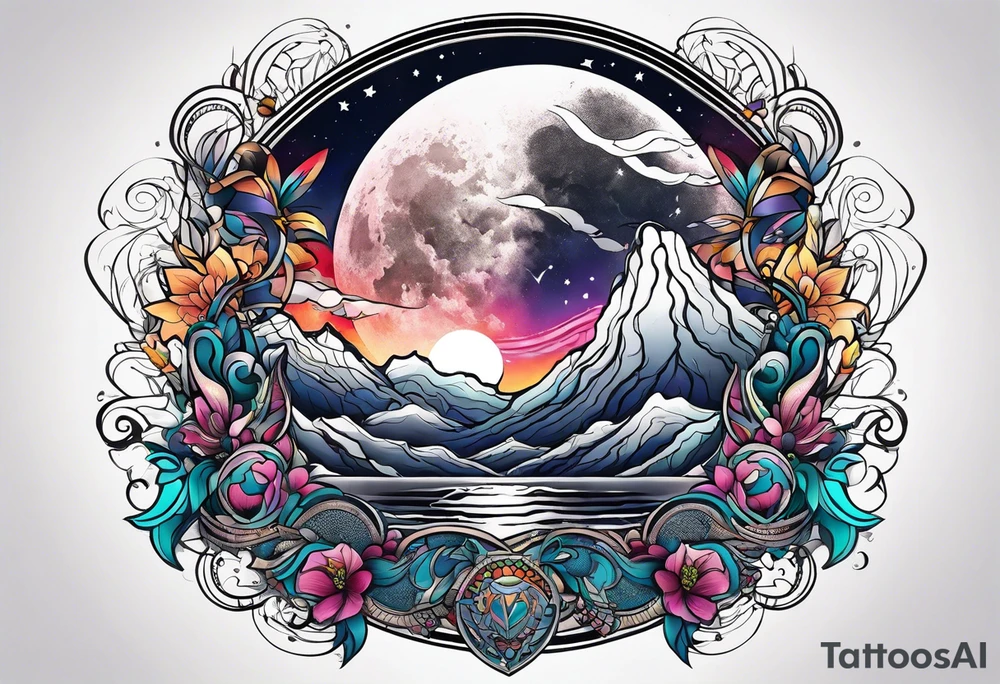 sacred moon tattoo idea