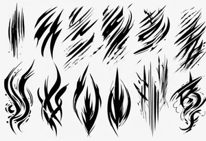 A lot of Brush stroke lines tattoo idea