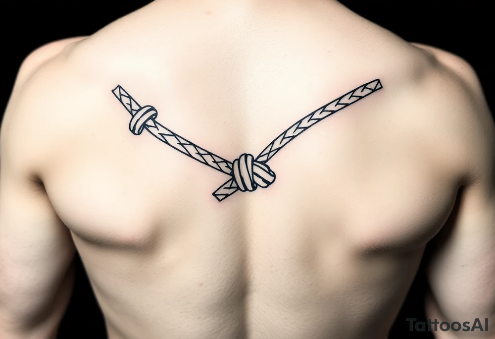 bdsm submissive bound by rope tattoo idea