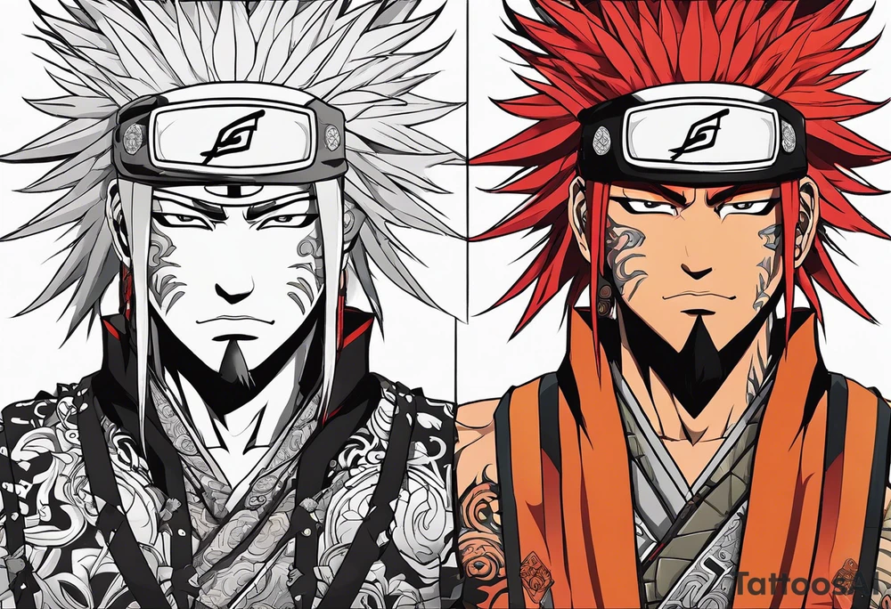 Jiraiya in Sage mode from the anime naruto tattoo idea