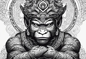 wukong meditating tattoo idea