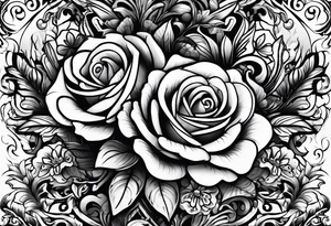 love us,
 text only,
no background,
all black, no flowers tattoo idea