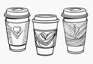 Coffee love tattoo idea