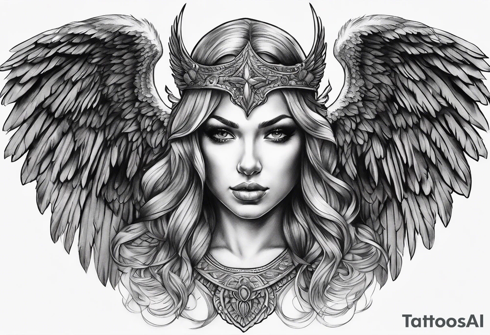 Naked dark angel tattoo idea