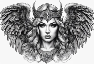 Naked dark angel tattoo idea
