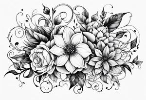 Abstract Chery flovers tattoo idea