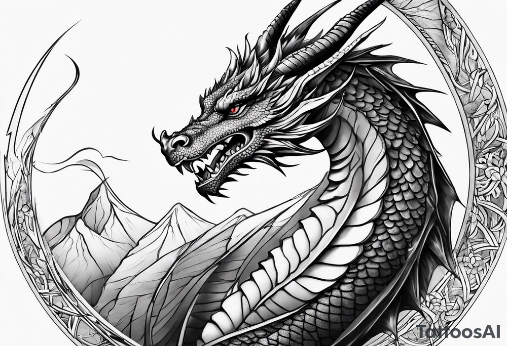 dragon collarbone tattoo idea
