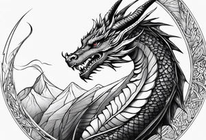 dragon collarbone tattoo idea