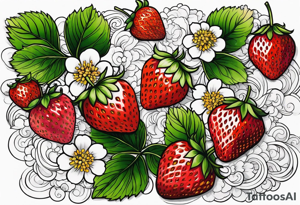 Strawberry tattoo idea