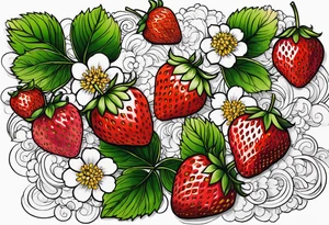 Strawberry tattoo idea