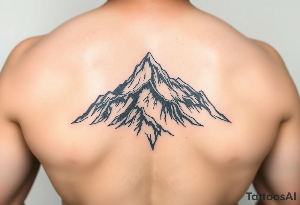 blue mountain tattoo idea