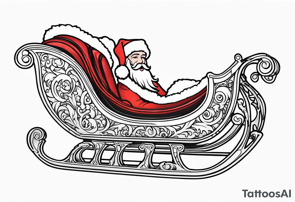 santa sleigh tattoo idea