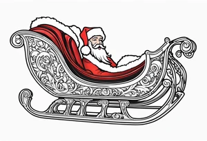 santa sleigh tattoo idea