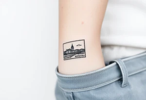 A postage stamp of Benidorm tattoo idea