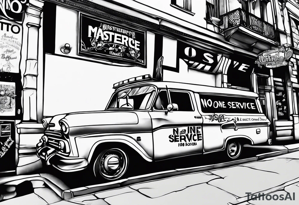 Text "no one service" tattoo idea