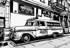 Text "no one service" tattoo idea