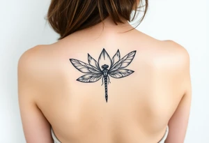 Lotus with dragonfly tattoo idea